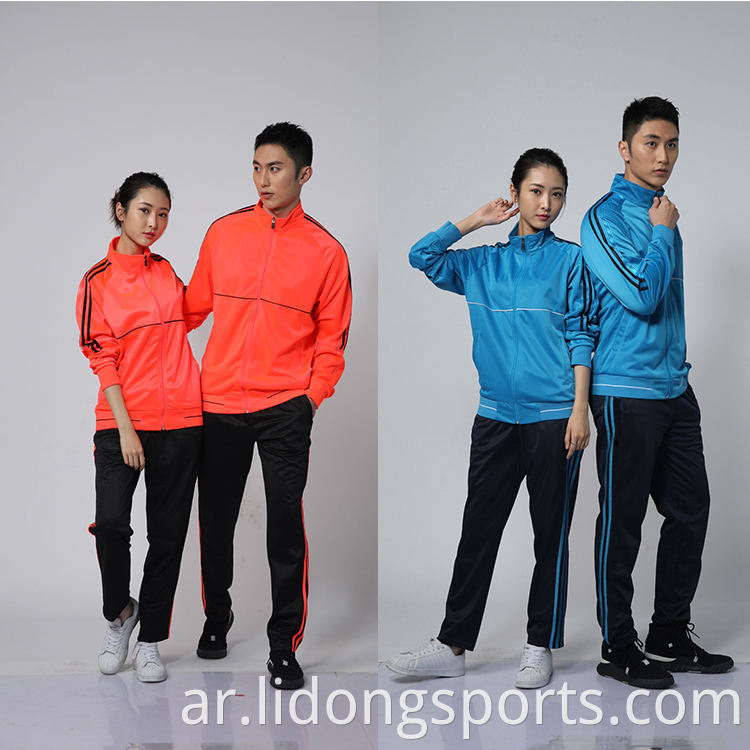 Lidong Soccer Sports Plain Custom Men Women Track Track Suit Slim Fit Wholesale Soccer Jacket Track Running Outdoor Riding Sports